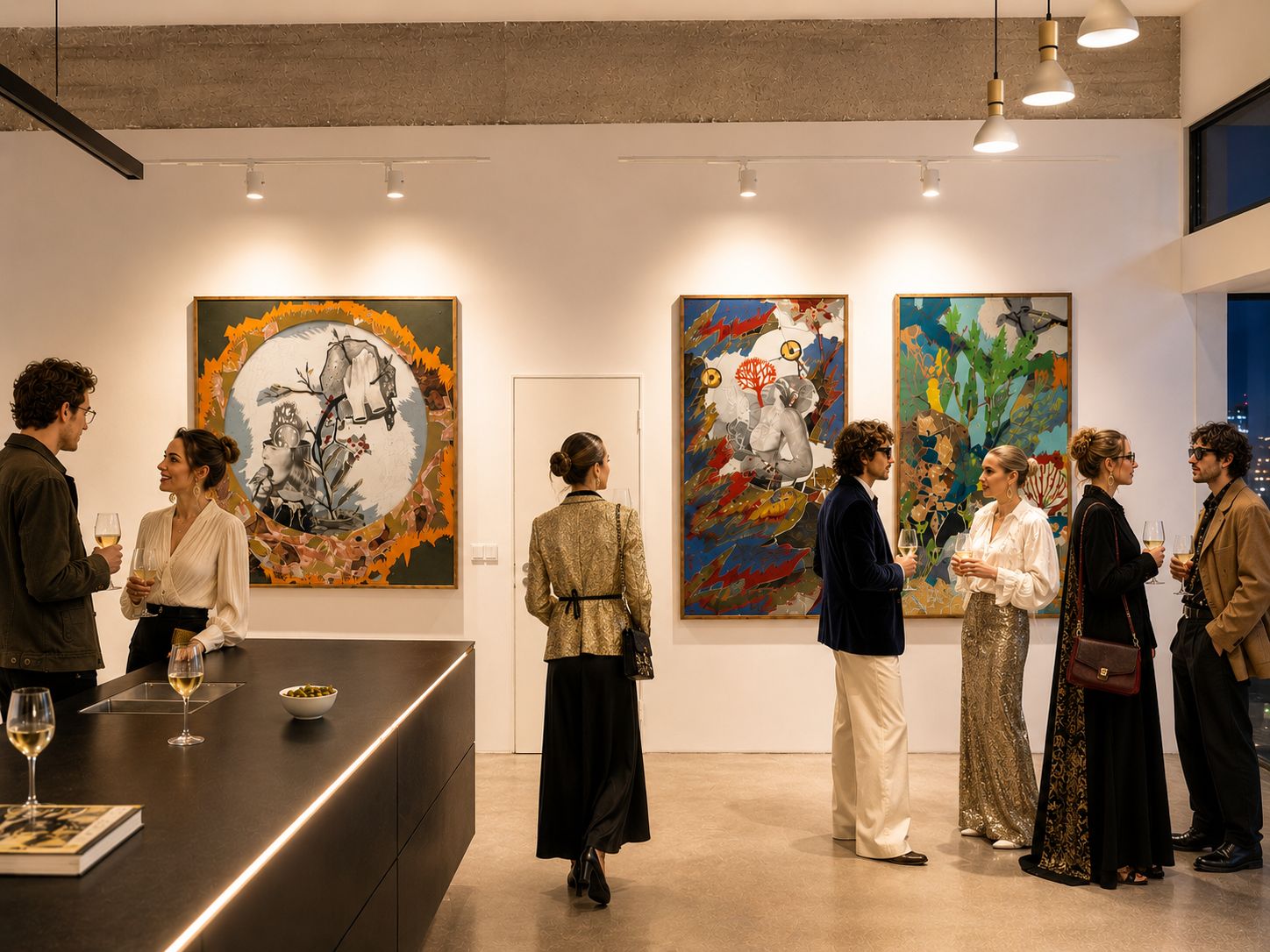 Exhibition concept and installation view: Right wall